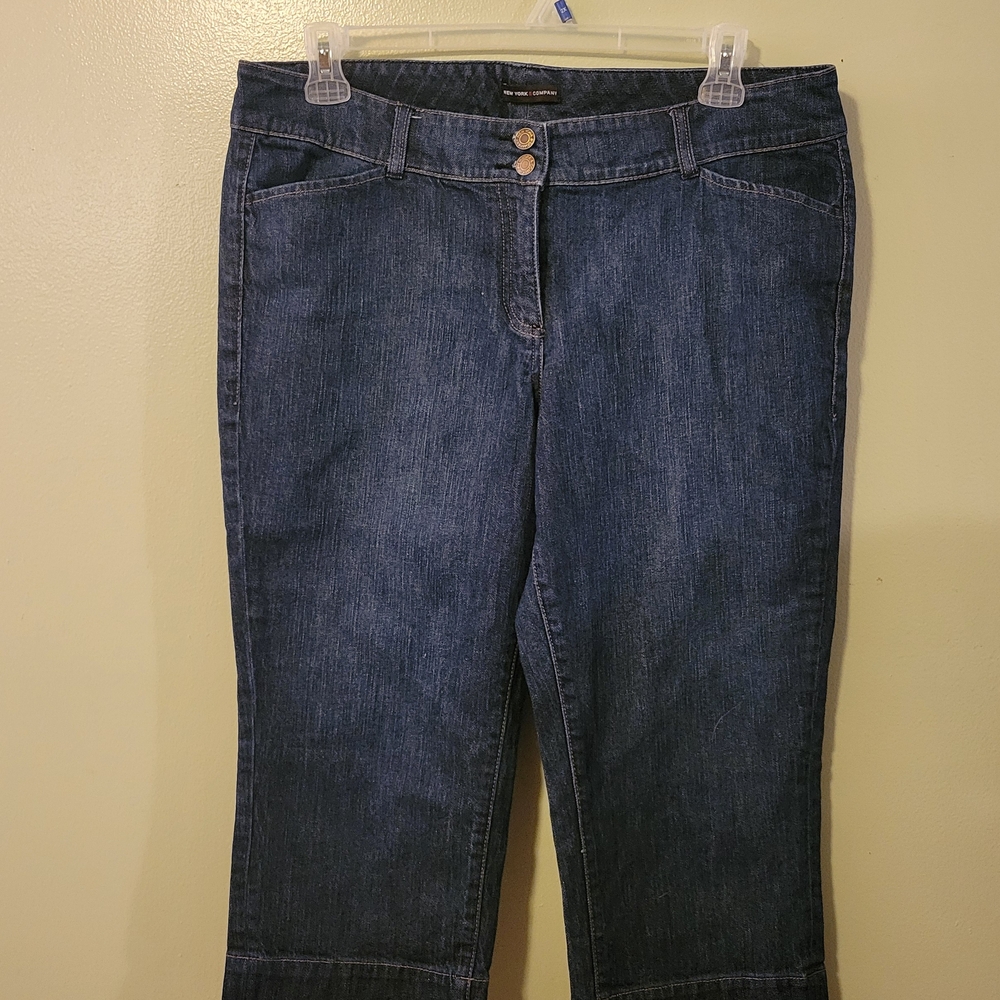 New York & Company Dark Blue Ankle Jeans